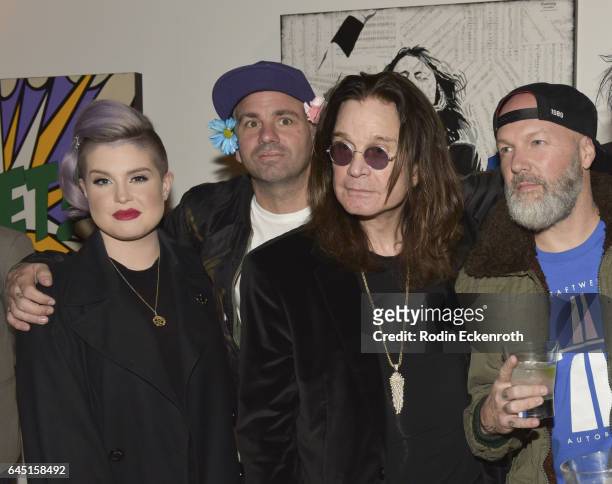 Singers Kelly Osbourne, Danny Minnick, Ozzie Obourne, and Fred Durst attend Billy Morrison and Plastic Jesus's "Anesthesia - The Art Of Oblivion"...