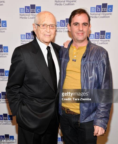 Norman Lear and Roberto Orci attend the National Hispanic Media Coalition's 20th Annual Impact Awards Gala at Regent Beverly Wilshire Hotel on...