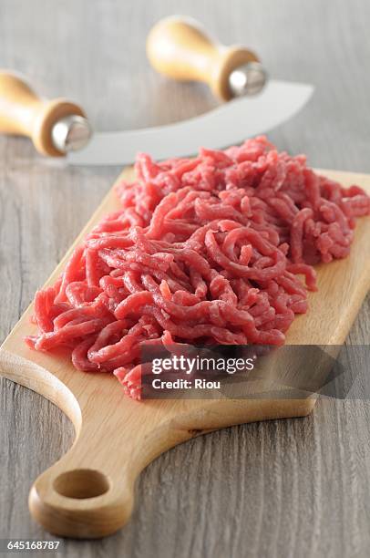 minced meat - mincing knife stock pictures, royalty-free photos & images