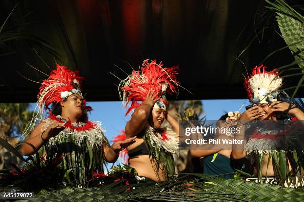 The Pride Parade makes its way down Ponsonby Road on February 25, 2017 in Auckland, New Zealand. The Auckland Pride Parade is part of the annual...