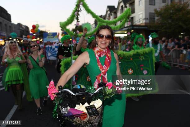 The Pride Parade makes its way down Ponsonby Road on February 25, 2017 in Auckland, New Zealand. The Auckland Pride Parade is part of the annual...