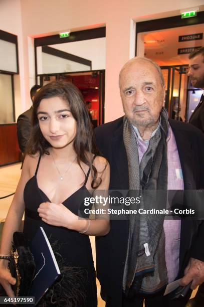 Jean-Claude Carriere and his daughter Kiara attend the Cesar Film Awards 2017 ceremony at Salle Pleyel on February 24, 2017 in Paris, France.