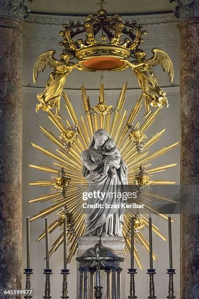 grand madre de dio church interior shot, turin - mary moody stock pictures, royalty-free photos & images