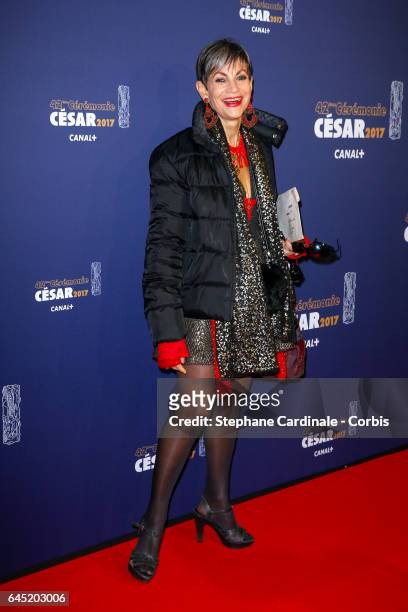 Isabelle Morini Bosc arrives at the Cesar Film Awards 2017 ceremony at Salle Pleyel on February 24, 2017 in Paris, France.