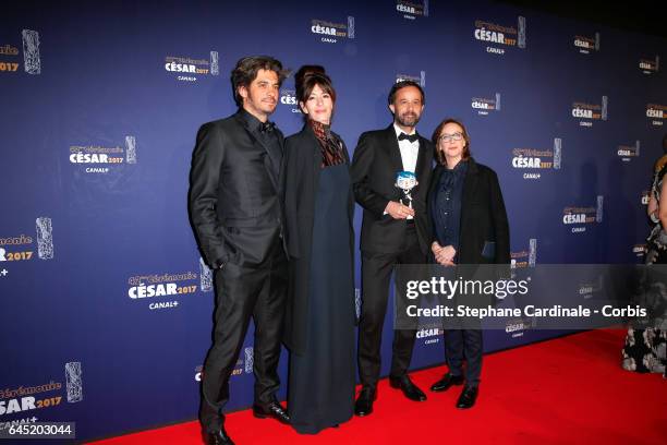 Cline Sciamma and a guests arrive at the Cesar Film Awards 2017 ceremony at Salle Pleyel on February 24, 2017 in Paris, France.