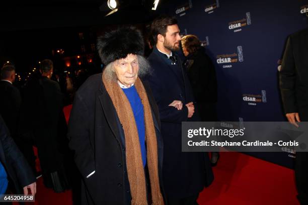 Ivry Gitlis arrives at the Cesar Film Awards 2017 ceremony at Salle Pleyel on February 24, 2017 in Paris, France.