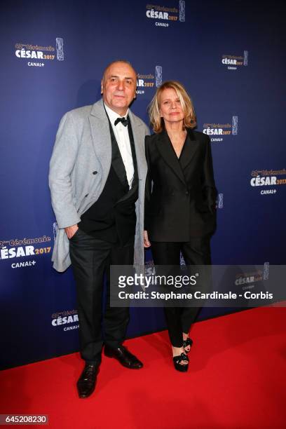 Jacques Fieschi and Nicole Garcia arrive at the Cesar Film Awards 2017 ceremony at Salle Pleyel on February 24, 2017 in Paris, France.