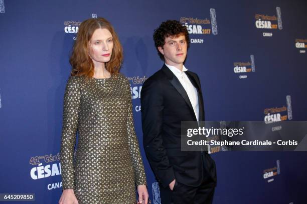 Finnegan Oldfield and guest arrive at the Cesar Film Awards 2017 ceremony at Salle Pleyel on February 24, 2017 in Paris, France.