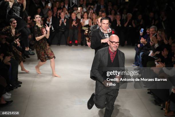 Antonio Marras walks the runway at the Antonio Marras show during Milan Fashion Week Fall/Winter 2017/18 on February 25, 2017 in Milan, Italy.