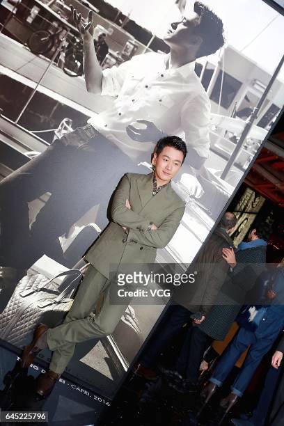 Actor Dawei Tong attends the gala dinner of Tod's Timeless Icons during Milan Fashion Week Fall/Winter 2017/18 on February 23, 2017 in Milan, Italy.