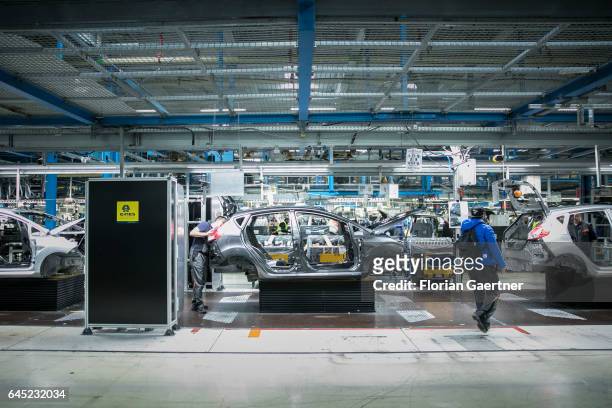 Assembly line for the production of the Ford Fiesta at the Ford plant in Cologne-Niehl on February 15, 2017 in Cologne, Germany.