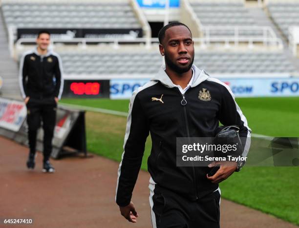 Vurnon Anita of Newcastle arrives for the Sky Bet Championship Match between Newcastle United and Bristol City at St.James' Park on February 25, 2017...