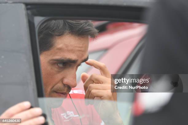Spain's Alberto Contador from Trek Segafredo team ahead of the third stage, a 186km Al Maryah Island Stage from Al Ain to Jebel Hafeet. On Saturday,...