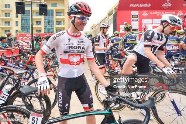 Poland's Rafal Majka from Bora Hansgrohe team ahead of the third stage, a 186km Al Maryah Island Stage from Al Ain to Jebel Hafeet. On Saturday,...