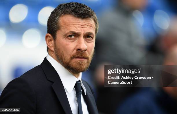 Fulham manager Slavisa Jokanovic during the Sky Bet Championship match between Cardiff City and Fulham at Cardiff City Stadium on February 25, 2017...