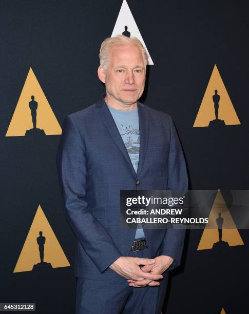 Hannes Holm, director of A Man Called Ove, arrives for the 89th Academy Awards Foreign Language Film reception in Beverly Hills, California on...