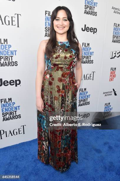 Actor Lily Gladstone attends the 2017 Film Independent Spirit Awards at the Santa Monica Pier on February 25, 2017 in Santa Monica, California.