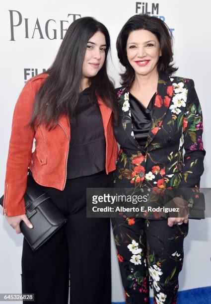 Actor Shohreh Aghdashloo and Tara Touzie attend the 2017 Film Independent Spirit Awards at the Santa Monica Pier on February 25, 2017 in Santa...