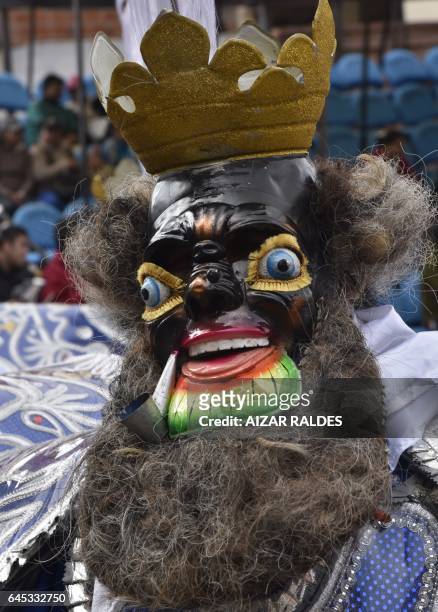 Morenada dancer participates in the inaugural parade of the Carnival of Oruro, one of UNESCO's Masterpieces of the Oral and Intangible Heritage of...