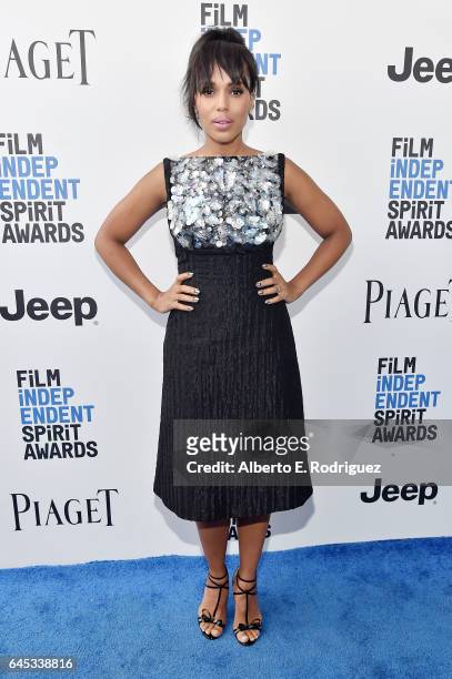 Actor Kerry Washington attends the 2017 Film Independent Spirit Awards at the Santa Monica Pier on February 25, 2017 in Santa Monica, California.