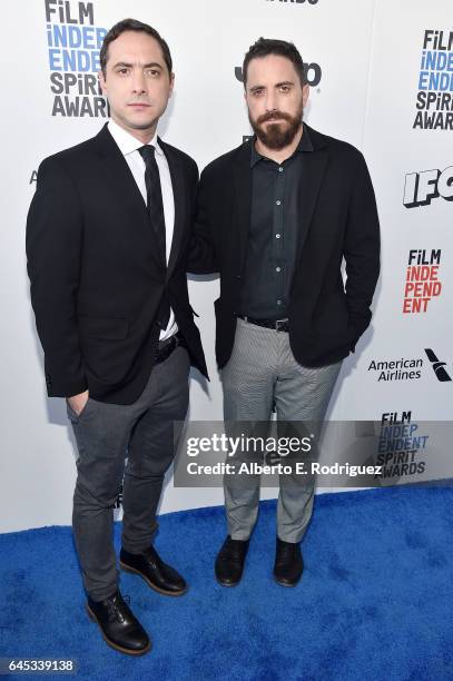 Producer Juan Larraín and director Pablo Larraín attend the 2017 Film Independent Spirit Awards at the Santa Monica Pier on February 25, 2017 in...