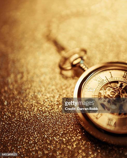 gold pocket watch and chain - luxury watches ストックフォトと画像