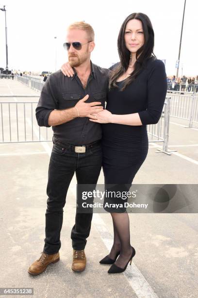 Ben Foster and actress Laura Prepon during the 2017 Film Independent Spirit Awards at the Santa Monica Pier on February 25, 2017 in Santa Monica,...