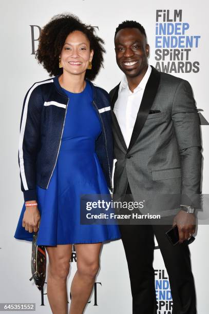 Cinematographers Kira Kelly and Hans Charles attend the 2017 Film Independent Spirit Awards at the Santa Monica Pier on February 25, 2017 in Santa...