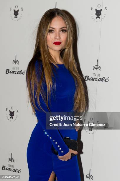 Ana Mena attends Gemeliers 18th Birday photocall at Foxx restaurant on February 25, 2017 in Madrid, Spain.