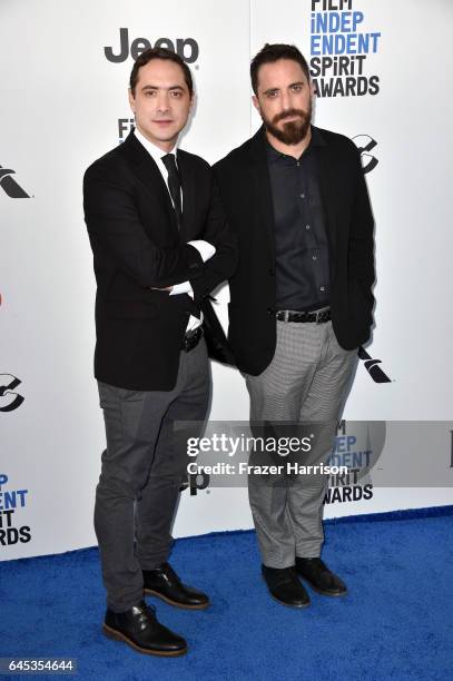 Producer Juan de Dios Larrain and director Pablo Larrain attend the 2017 Film Independent Spirit Awards at the Santa Monica Pier on February 25, 2017...