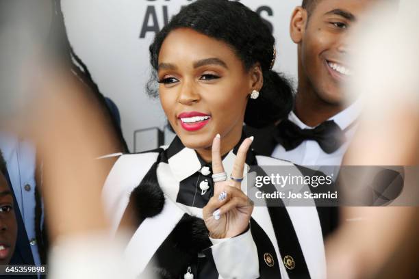 Actor/singer Janelle Monae with Piaget at the 2017 Film Independent Spirit Awards at Santa Monica Pier on February 25, 2017 in Santa Monica,...