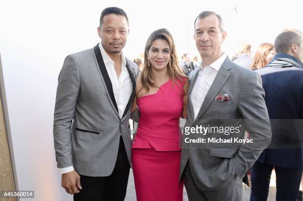Actor Terrence Howard, Global Brand Equity, Marketing Jewellery and Communication Director at Piaget Chabi Nouri and CEO of Piaget Philippe...