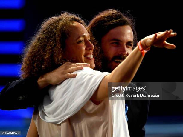 Chudney Ross, and Casey Affleck onstage during the 2017 Film Independent Spirit Awards at the Santa Monica Pier on February 25, 2017 in Santa Monica,...