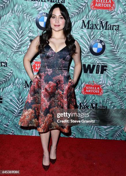 Lily Gladstone arrives at the 10th Annual Women In Film Pre-Oscar Cocktail Party at Nightingale Plaza on February 24, 2017 in Los Angeles, California.