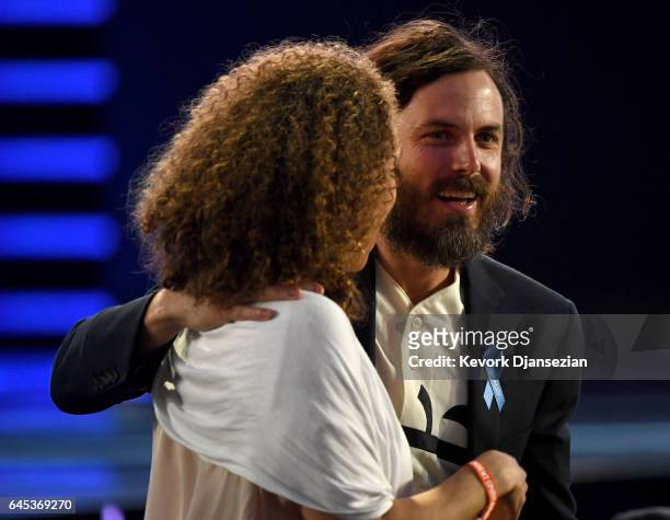 Chudney Ross, and Casey Affleck onstage during the 2017 Film Independent Spirit Awards at the Santa Monica Pier on February 25, 2017 in Santa Monica,...