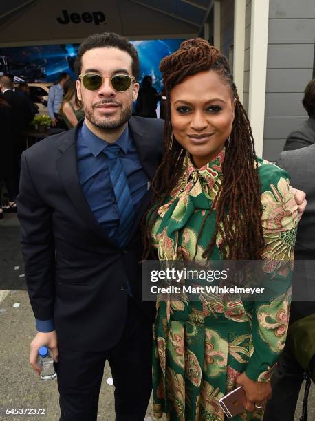 Filmmakers Ezra Edelman and Ava DuVernay attend the 2017 Film Independent Spirit Awards at the Santa Monica Pier on February 25, 2017 in Santa...