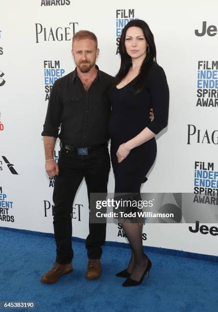 Ben Foster and Laura Prepon attend the 2017 Film Independent Spirit Awads on February 25, 2017 in Santa Monica, California.