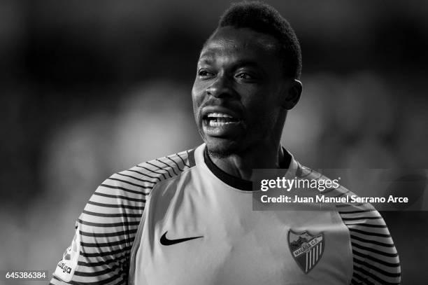 Carlos Kameni of Malaga CF reacts during the La Liga match between SD Eibar and Malaga CF at Ipurua Municipal Stadium on February 25, 2017 in Eibar,...