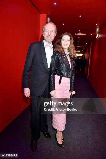 Arturo Artom and Alessandra Repini arrive at the Lampoon AristoFunk Party during Milan Fashion Week Fall/Winter 2017/18 on February 25, 2017 in...