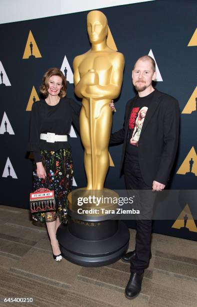 Eva von Bahr and Love Larson, nominated for the film 'A Man Called Ove', arrive to the 89th Annual Academy Awards Oscar Week reception featuring...