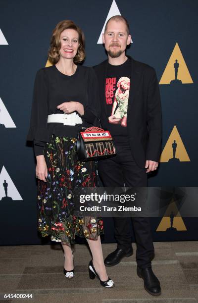 Eva von Bahr and Love Larson, nominated for the film 'A Man Called Ove', arrive to the 89th Annual Academy Awards Oscar Week reception featuring...