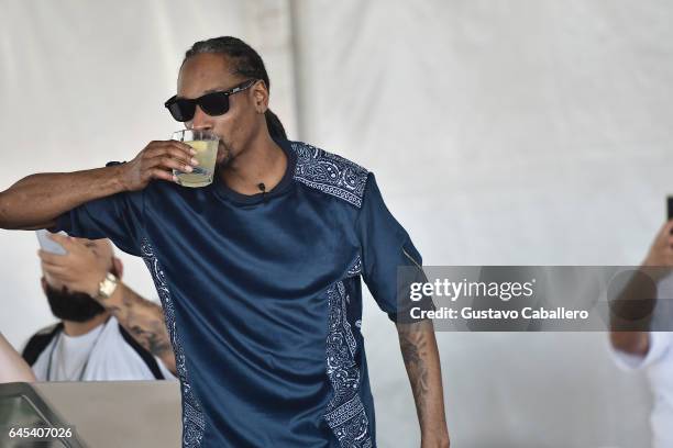 Snoop Dogg attends Goya Foods' Grand Tasting Village Featuring Mastercard Grand Tasting Tents & KitchenAid Culinary Demonstrations on February 25,...