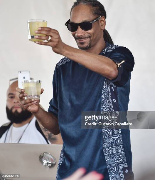 Snoop Dogg attends Goya Foods' Grand Tasting Village Featuring Mastercard Grand Tasting Tents & KitchenAid Culinary Demonstrations on February 25,...