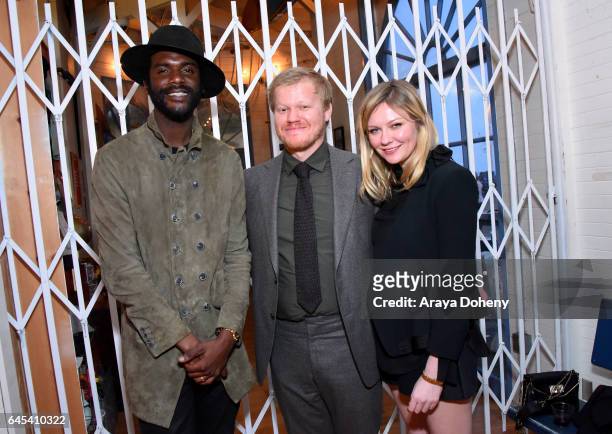 Musician Gary Clark Jr., actors Jesse Plemons and Kirsten Dunst attend the 2017 Film Independent Spirit Awards at the Santa Monica Pier on February...