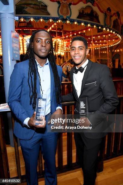 Actors Patrick Decile and Jharrel Jerome attend the 2017 Film Independent Spirit Awards at the Santa Monica Pier on February 25, 2017 in Santa...