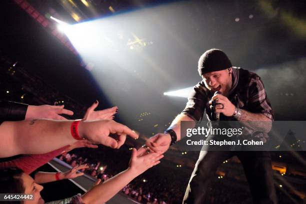 Brantley Gilbert performs at KFC YUM! Center on February 25, 2017 in Louisville, Kentucky.