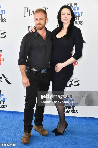 Actors Ben Foster and Laura Prepon attend the 2017 Film Independent Spirit Awards on February 25, 2017 in Santa Monica, California.