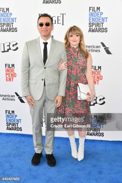 Actors Fred Armisen and Natasha Lyonne attend the 2017 Film Independent Spirit Awards on February 25, 2017 in Santa Monica, California.