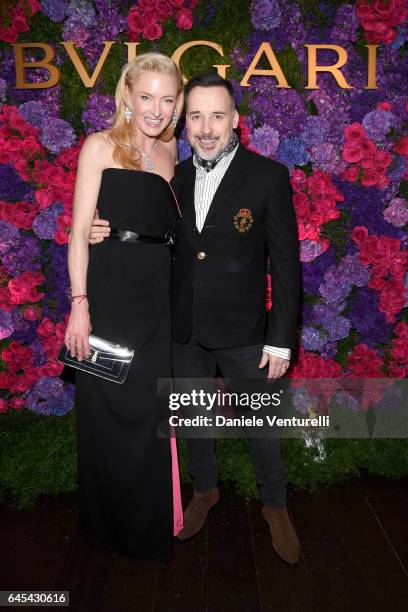 Princess Lilly Zu Sayn Wittgenstein Berleburg and filmmaker David Furnish attend Bulgari's Pre-Oscar Dinner at Chateau Marmont on February 25, 2017...