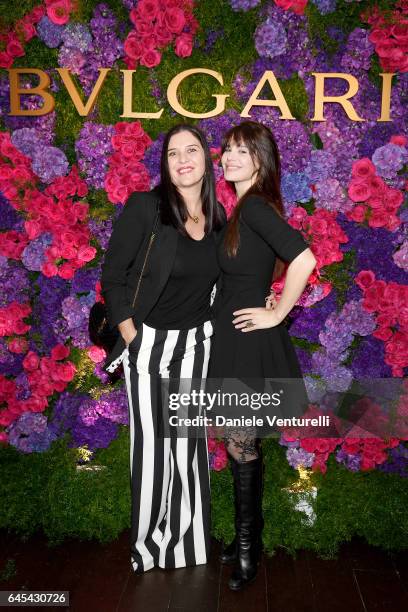 Actors Gisella Marengo and Lucila Sola attend Bulgari's Pre-Oscar Dinner at Chateau Marmont on February 25, 2017 in Hollywood, United States.